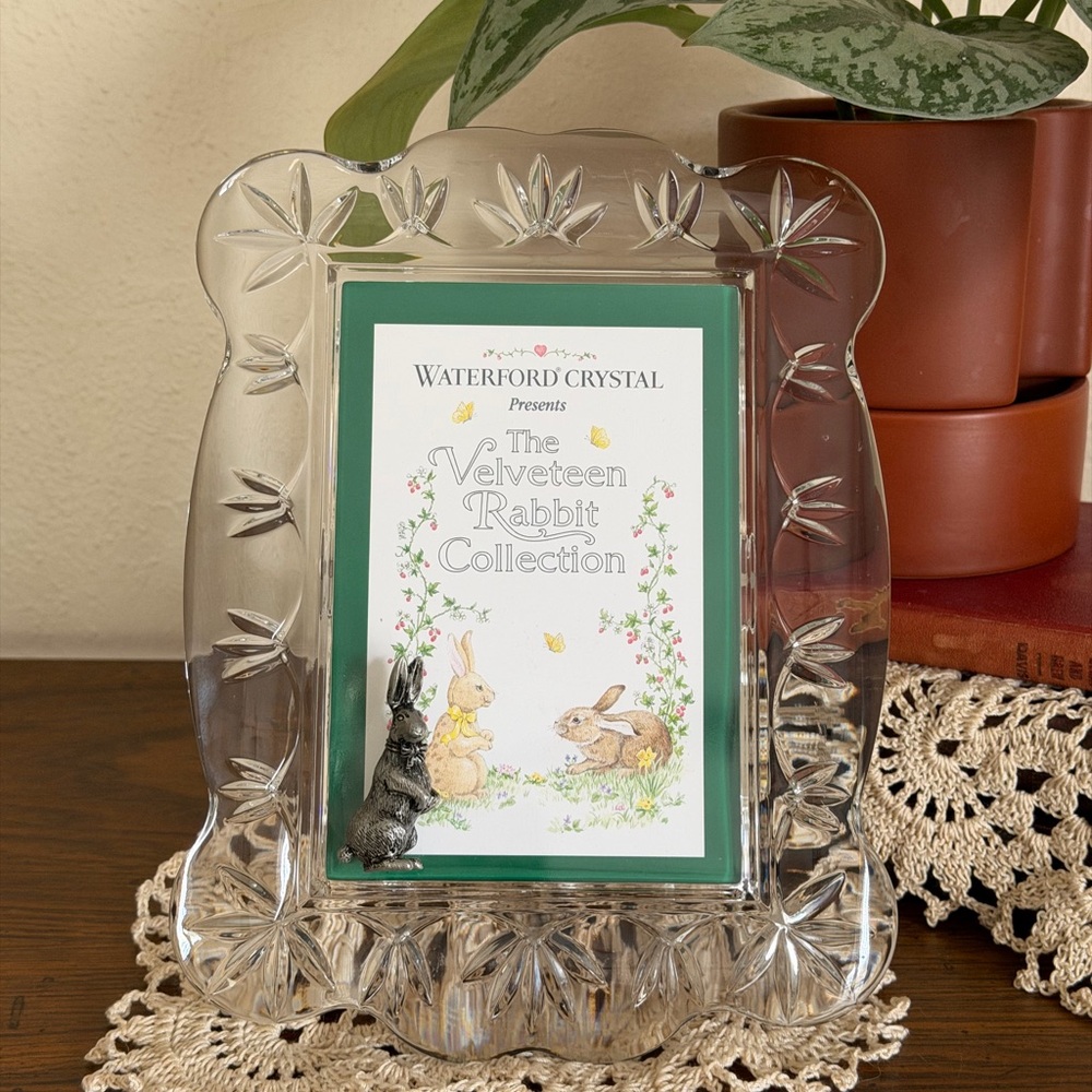 Waterford Crystal Velveteen Rabbit Collection Picture Frame with Bunny Accent